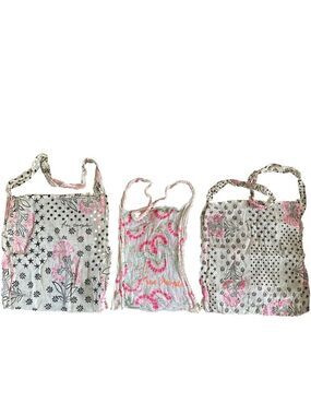 Women's Free People Bags/Dust Bags One Size lot of 3 White Pink